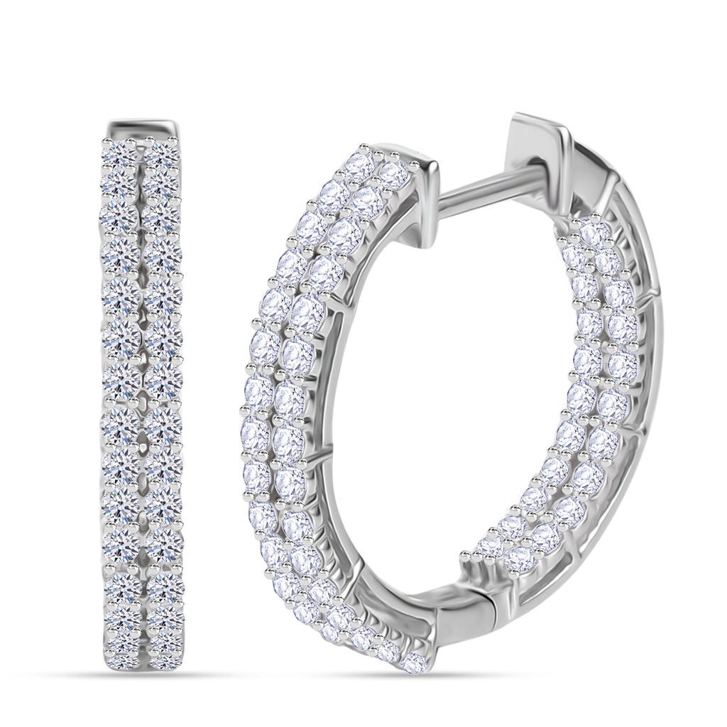LUXURIANT DIAMOND - Lab Grown Diamant SI-GH Ohrringe 925 Silber ca. 1.50 ct