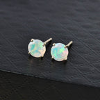 AAA Natürlicher, äthiopischer Welo Opal Ohrringe 417 Gold ca. 2,00 ct.
