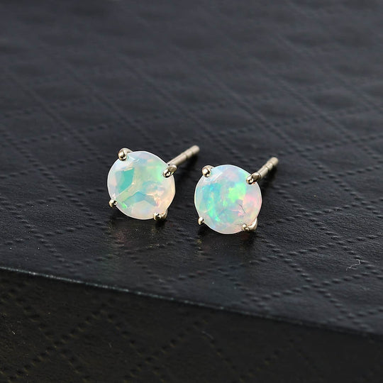 AAA Natürlicher, äthiopischer Welo Opal Ohrringe 417 Gold ca. 2,00 ct.