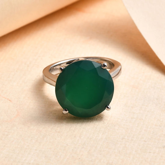 Verde Onyx Ring 316L Edelstahl (Größe 20.00) ca. 7.74 ct