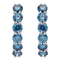 LUXURIANT DIAMOND - Lab Grown Blauer Diamant VS Ohrringe 925 Silber platiniert (10-15 Werktage Lieferzeit) ca. 2.15 ct