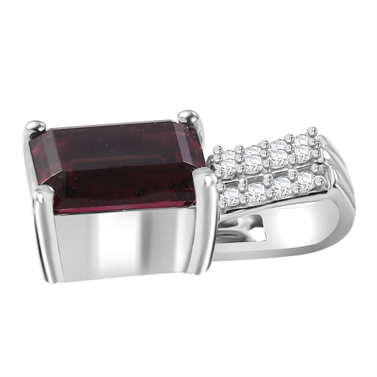 RHAPSODY AAAA Rubellit, Weißer Diamant Anhänger 950 Platin ca. 1.86 ct