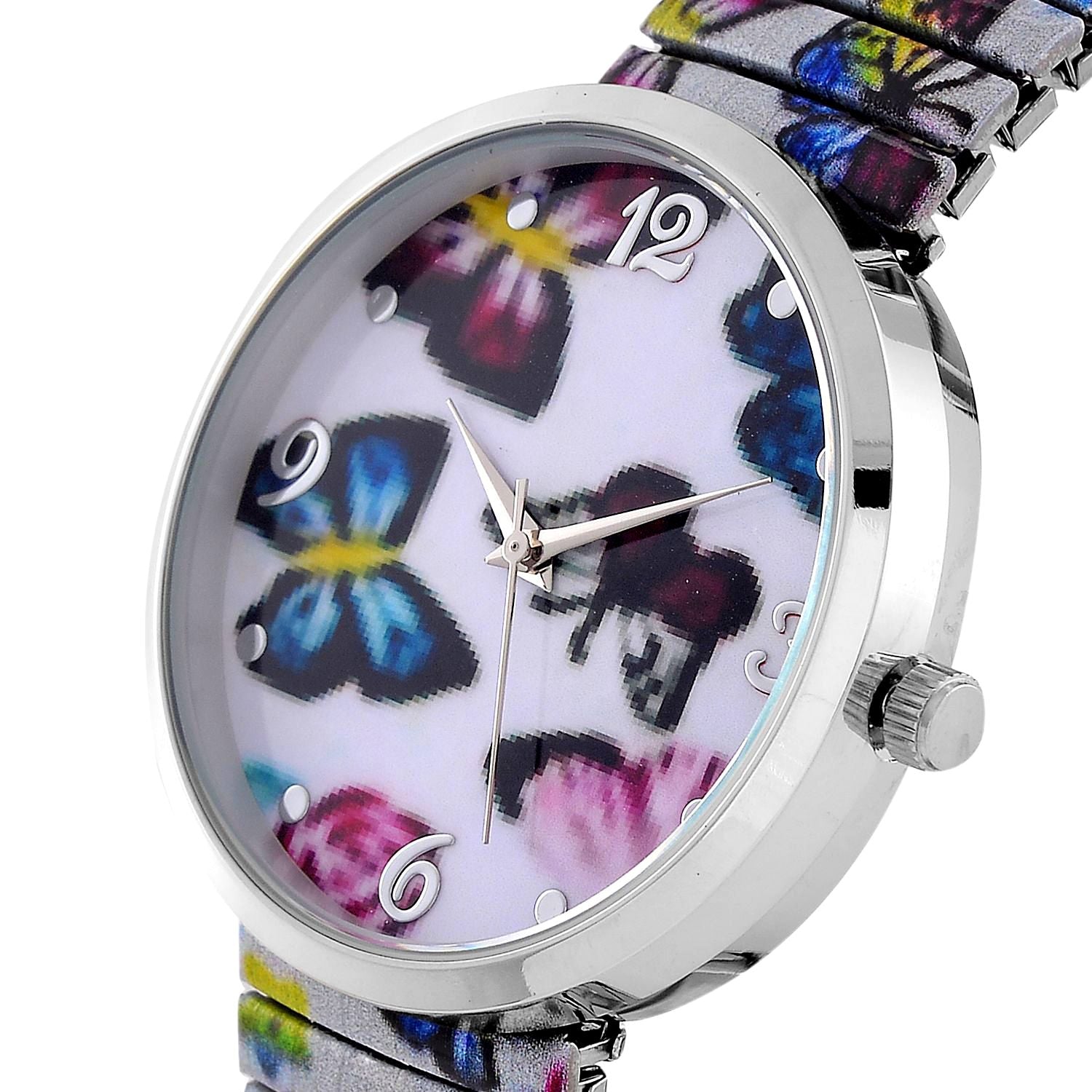 STRADA - Japanisches Uhrwerk, Flexible Uhr, Schmetterling