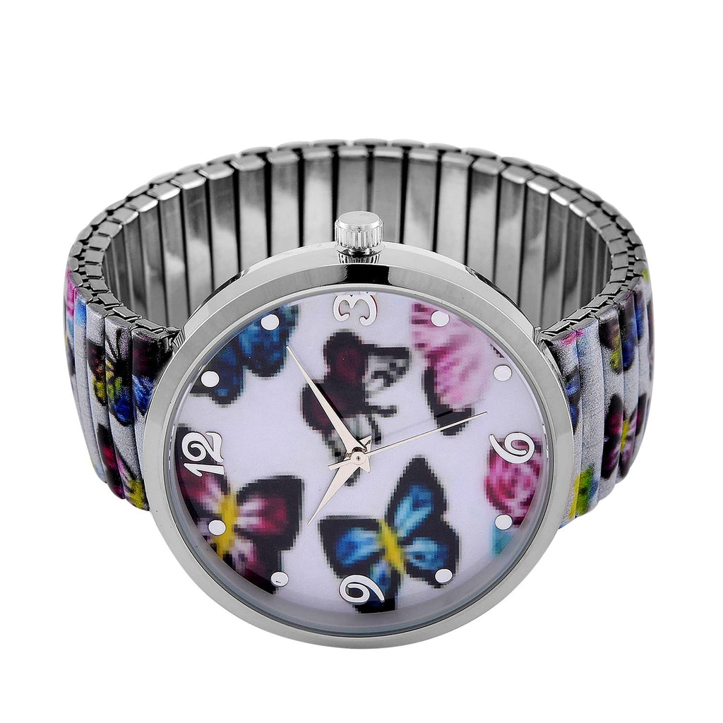 STRADA - Japanisches Uhrwerk, Flexible Uhr, Schmetterling