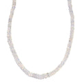 Natürlicher, äthiopischer Welo Opal Halskette ca. 45 cm 925 Silber Gelbgold Vermeil , ca. 34,00 ct.