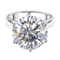 D'Joy Moissanit Ring 925 Silber Rhodiniert (Größe 17.00) ca. 9,81 ct