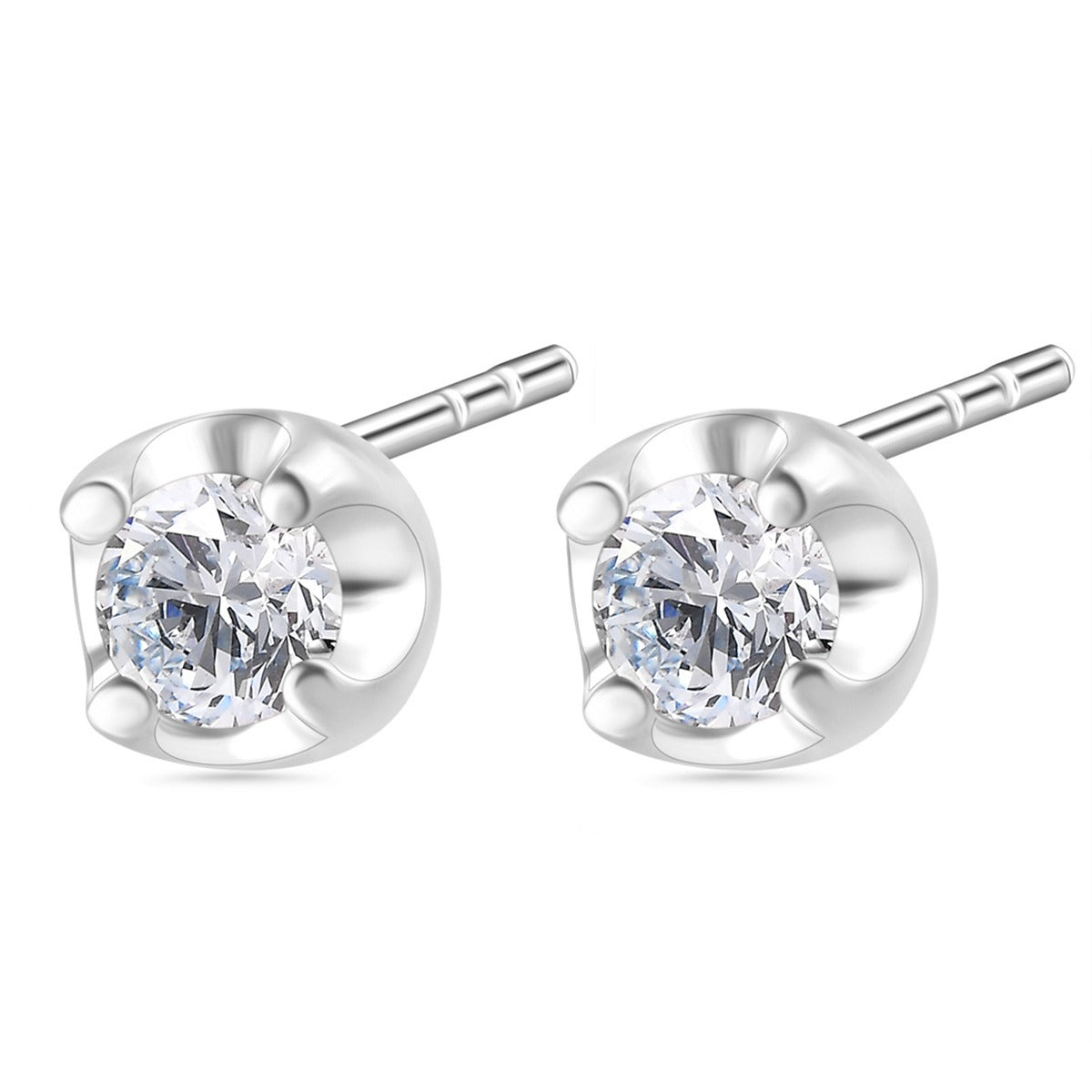 LUXURIANT DIAMOND Lab Grown Diamant Ohrringe 925 Silber platiniert ca. 0.20 ct