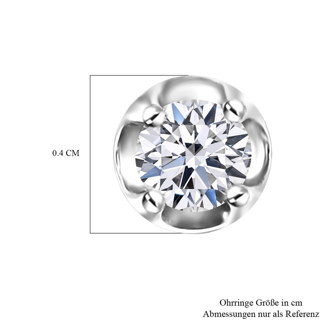LUXURIANT DIAMOND Lab Grown Diamant Ohrringe 925 Silber platiniert ca. 0.20 ct