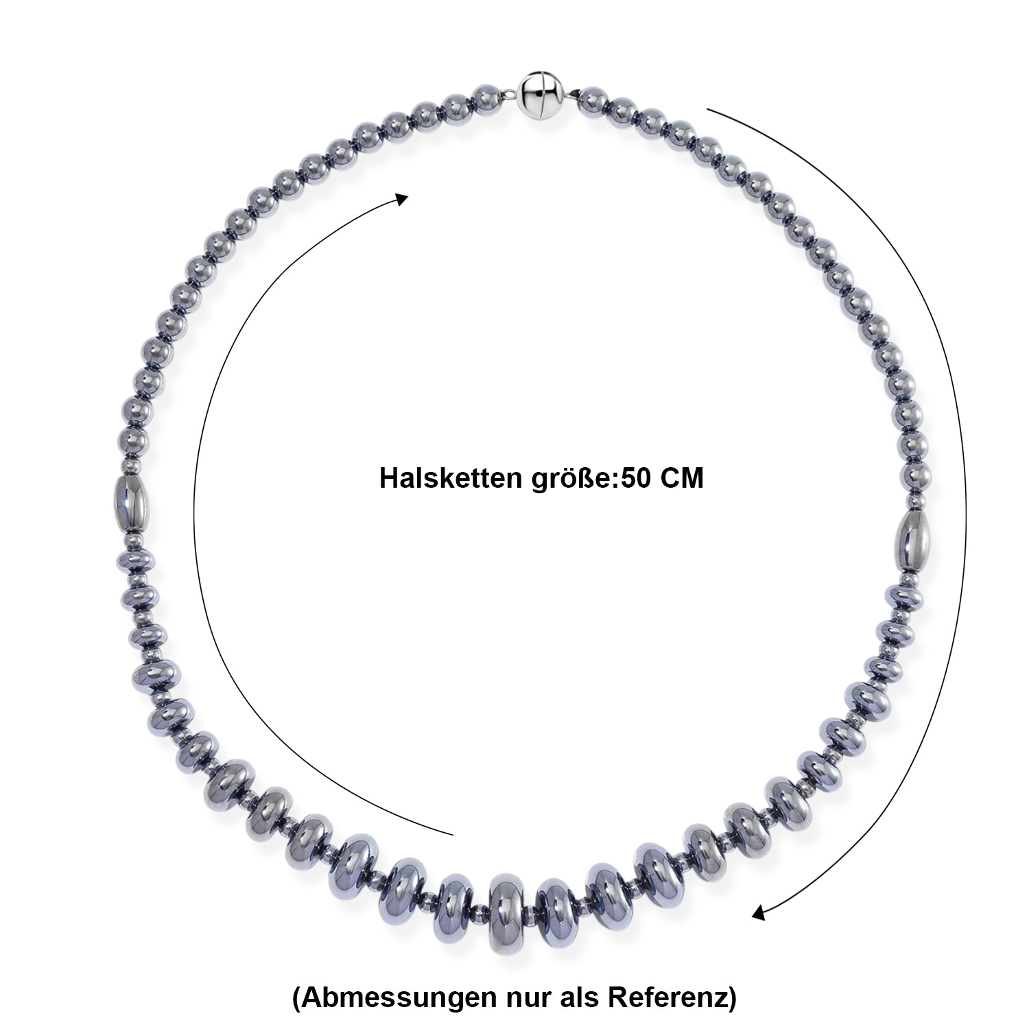 Terahertz Halskette ca. 50 cm 316L Edelstahl ca. 240.00 ct