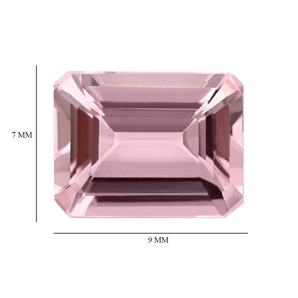 AAAA Rosa-Morganit, Facettiert, Oktagon-Schliff, ca. 9x7 mm, ca. 1.91 ct