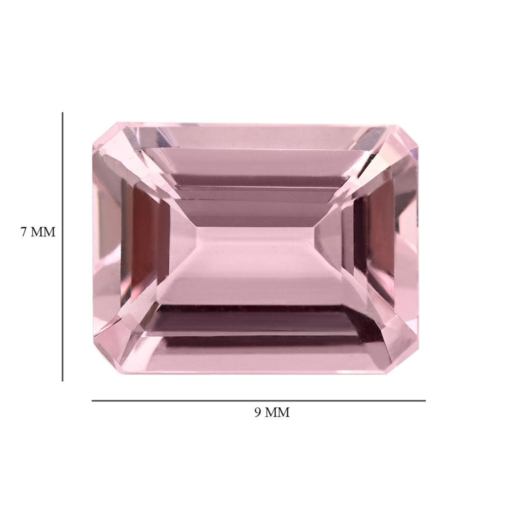 AAAA Rosa-Morganit, Facettiert, Oktagon-Schliff, ca. 9x7 mm, ca. 1.91 ct