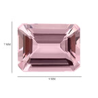 AAAA Rosa-Morganit, Facettiert, Oktagon-Schliff, ca. 9x7 mm, ca. 1.91 ct