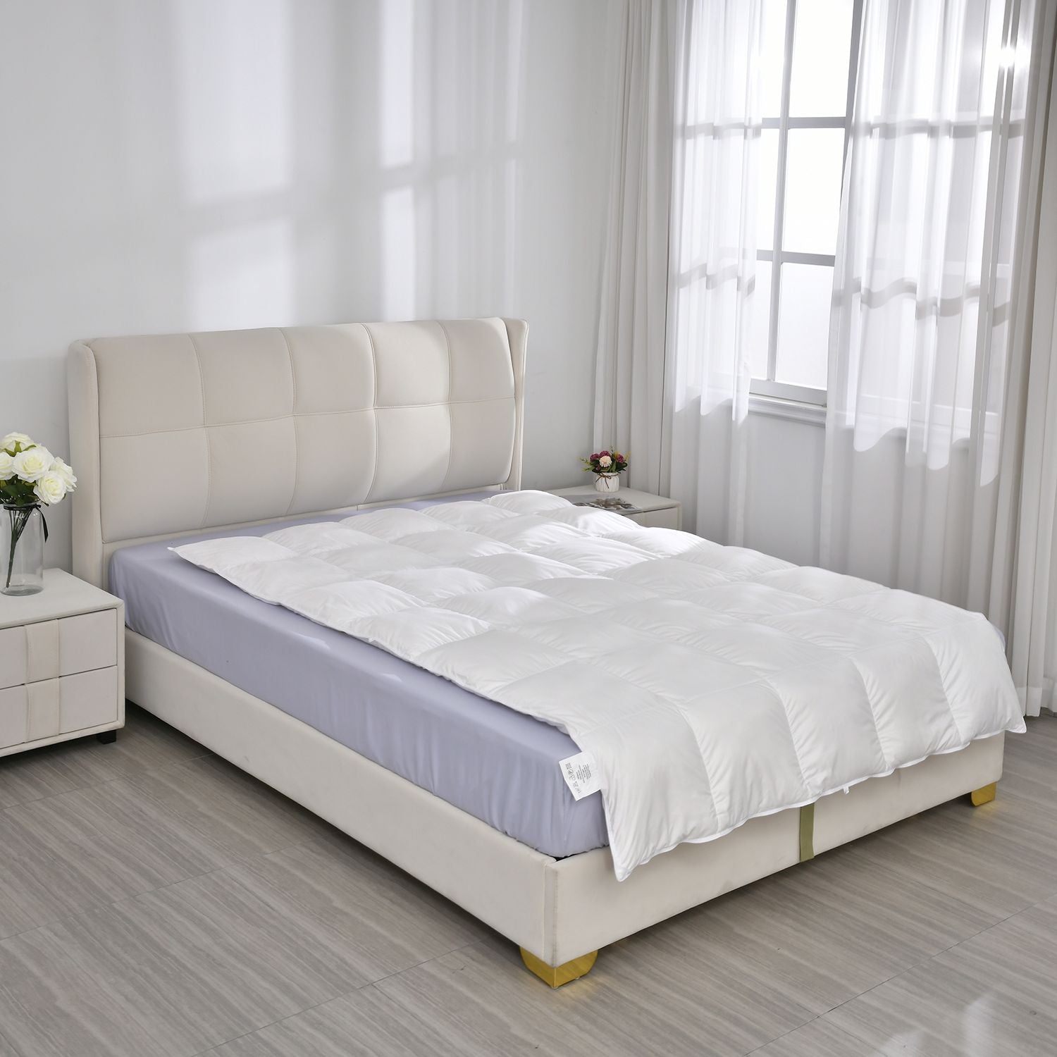 Serenity Night - Daunende-Steppdecke mit antiallergischem und antibakteriellem Mikrofaserbezug, 135 x 200 cm