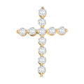 LUXURIANT VS-GH Labor Diamant Kreuz Anhänger in 585 Gelbold - 0,50 ct.