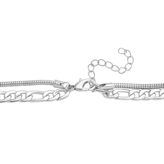 Kristall Y-Halskette,, ca. 52 cm, Silberfarben