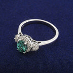 AAA Pirineu Lagoon Tourmaline, Weißer Diamant AGI zertifiziert , 585 Gold (Größe 17.00) ca. 1.07 ct