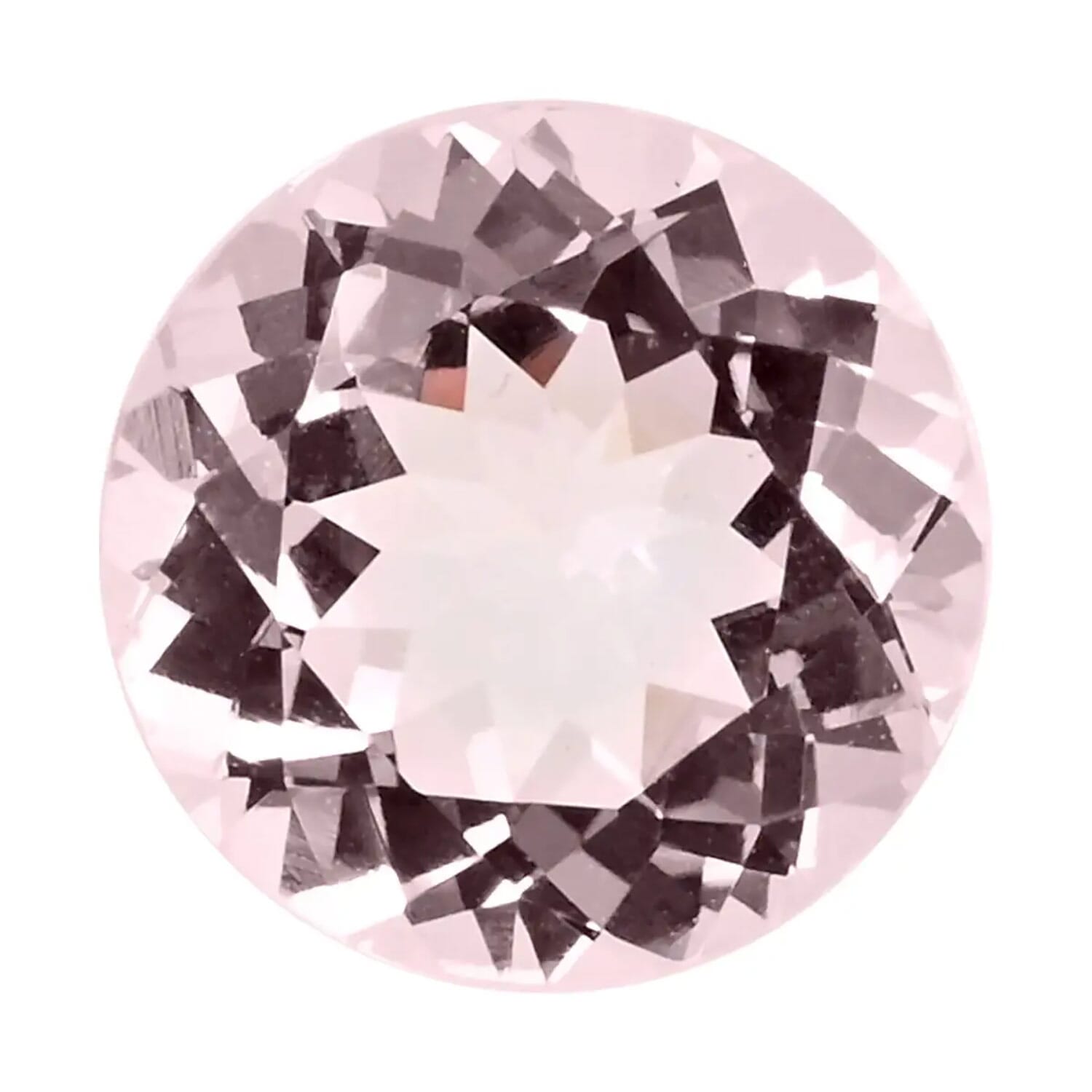 AAAA Rosa Morganit, Rund, Facettiert, ca. 8 mm, ca. 1.81 ct