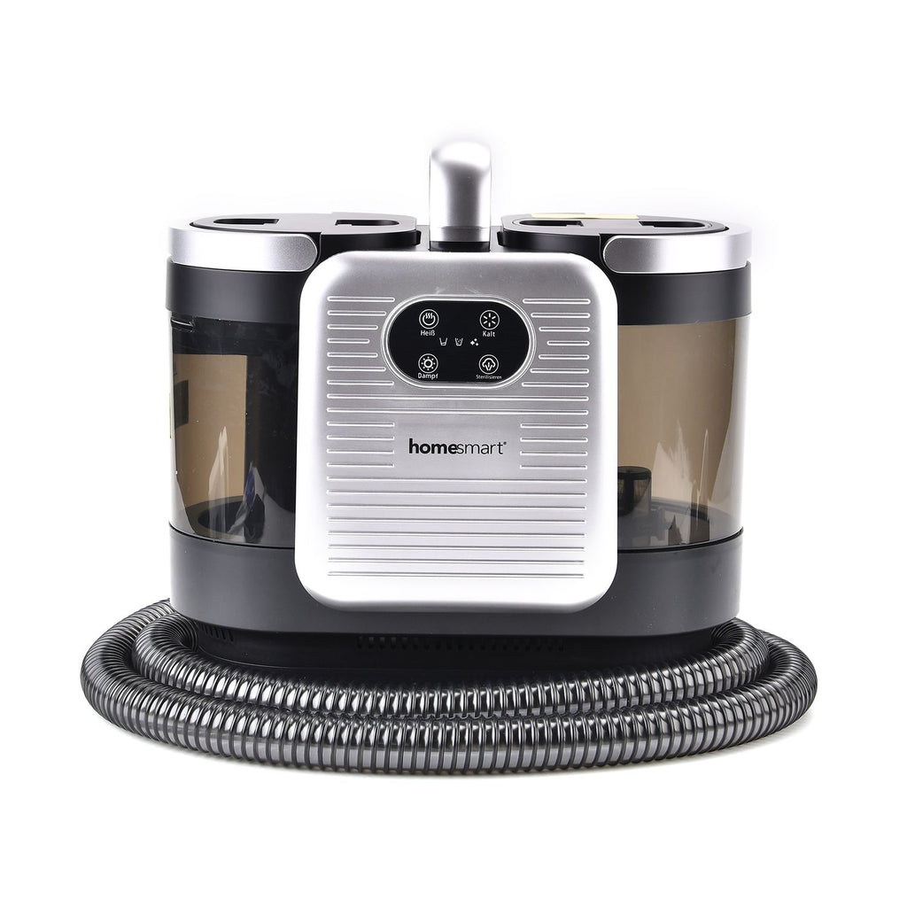 HOMESMART - Tragbarer Teppich- und Polsterreiniger mit starker Saugkraft, Selbstreinigung, 1,78 m Schlauch, 5 m Kabel - leise und effizient,  Größe 400x260x320 mm, Farbe Grau