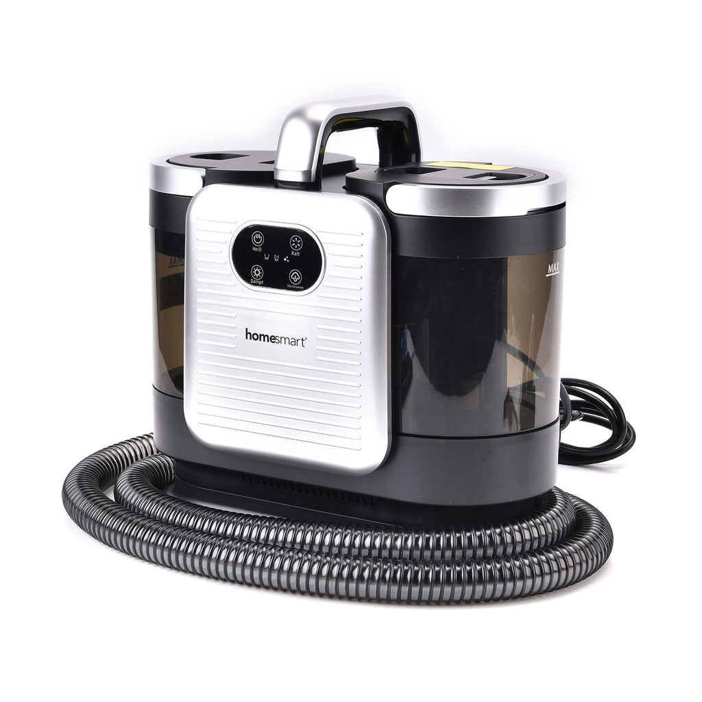 HOMESMART - Tragbarer Teppich- und Polsterreiniger mit starker Saugkraft, Selbstreinigung, 1,78 m Schlauch, 5 m Kabel - leise und effizient,  Größe 400x260x320 mm, Farbe Grau