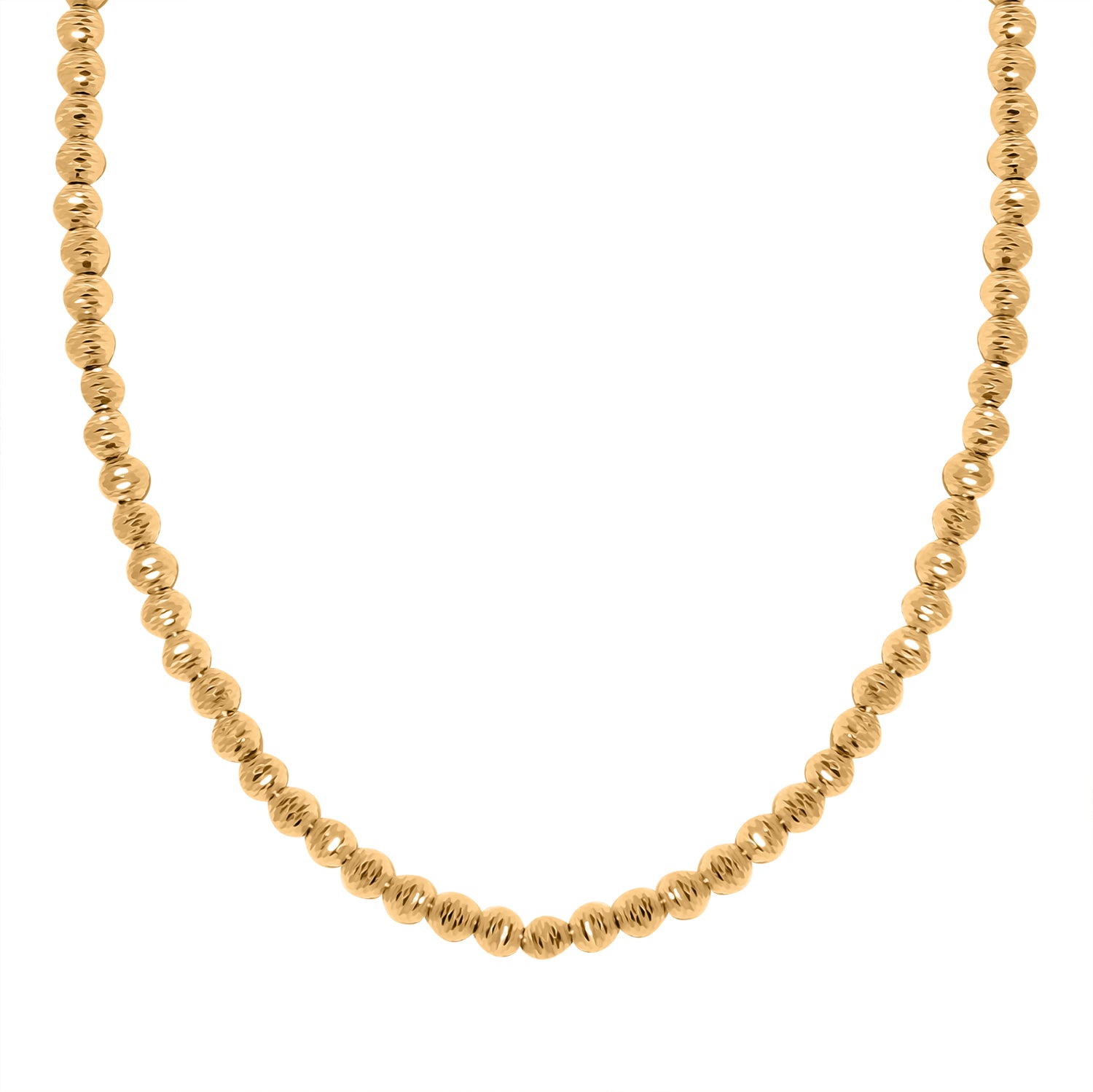 GORINI GIOIELLI - Diamantschliff Kugelkette, 585 Gold ca. 45 cm+ 2.5 cm Extender ca. 10,00g