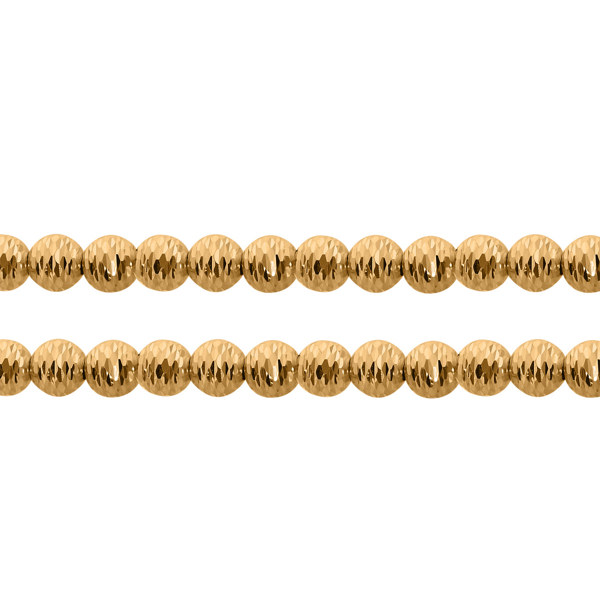 GORINI GIOIELLI - Diamantschliff Kugelkette, 585 Gold ca. 45 cm+ 2.5 cm Extender ca. 10,00g