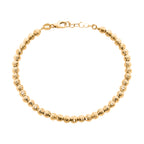 GORINI GIOIELLI - Diamantschliff Kugelarmband, 585 Gelbgold ca. 18 cm+ 2.5 cm Extender ca. 4,14g