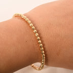 GORINI GIOIELLI - Diamantschliff Kugelarmband, 585 Gelbgold ca. 18 cm+ 2.5 cm Extender ca. 4,14g