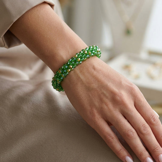 Blaues Magie Farb-Kristall-Armband, Flexibel