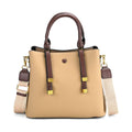 Vielseitige Umhängetasche aus echtem Leder mit abnehmbarem Schulterriemen, 30x14x24 cm, Khaki
