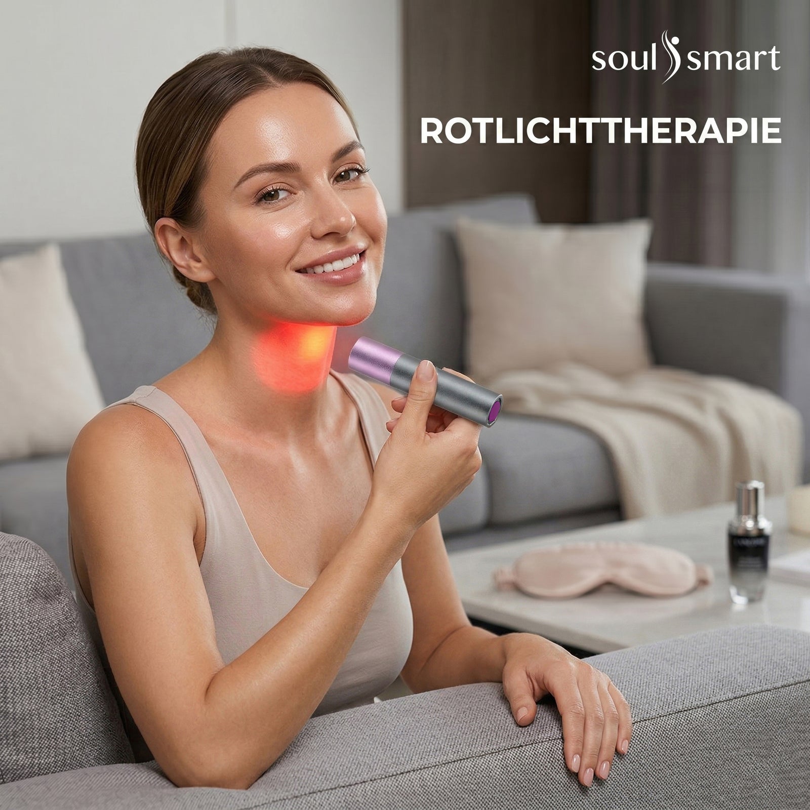 SOULSMART - Terralicht - Rotlichttherapie zur Schmerzlinderung, inkl. 2 wiederaufladbare Batterien