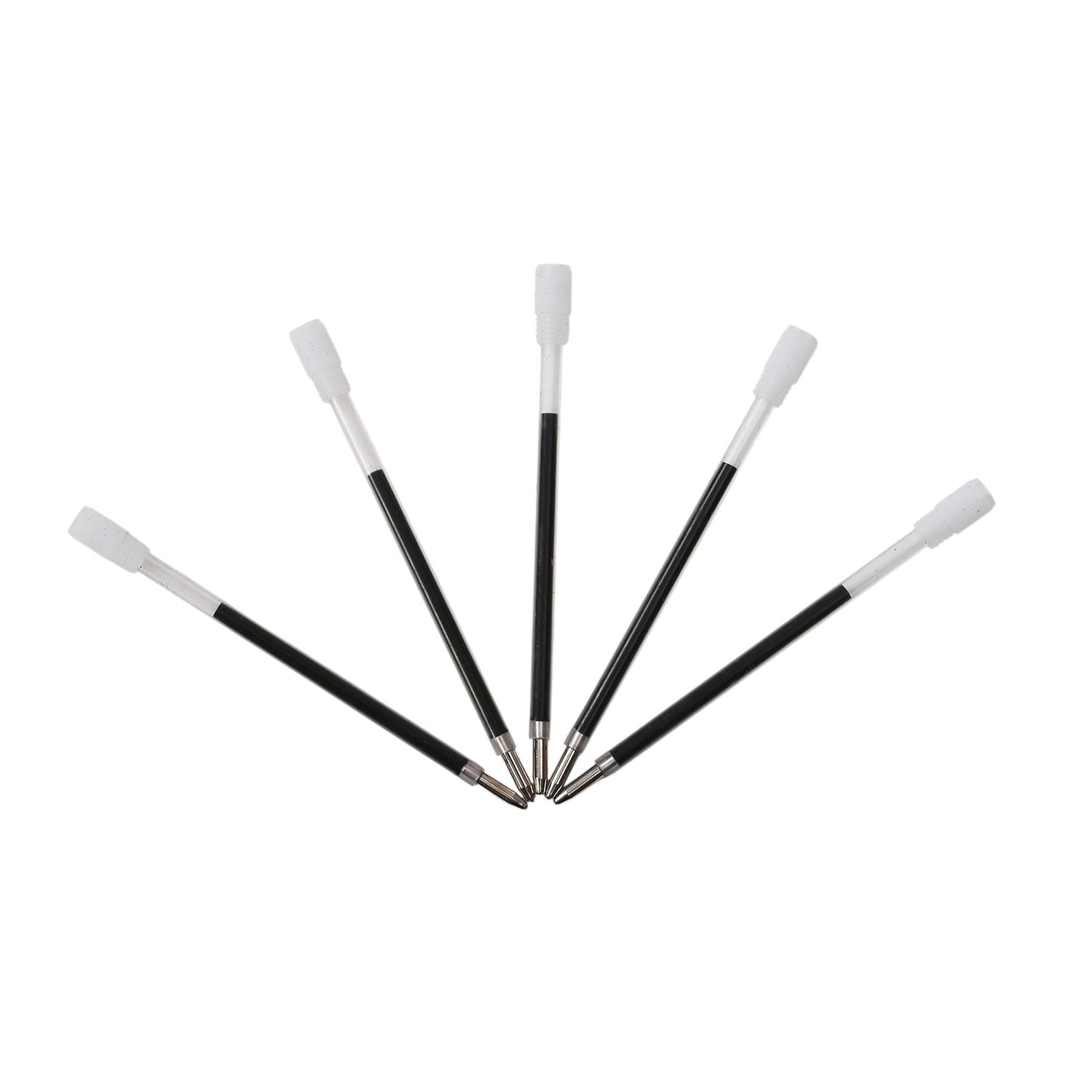 Set aus 5 Kugelschreibern mit Kristall-Optik und silbernem Metallkopf, 14 cm, Mehrfarbig