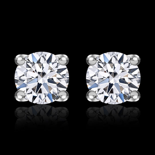 LUXURIANT DIAMOND - Lab Grown Diamant VS-EF SGL zertifiziert Ohrringe 375 Weißgold ca. 0.50 ct