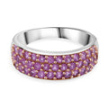 AA Rosa Saphir Ring 925 Silber rhodiniert (Größe 19.00) ca. 1,48 ct