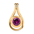 AAA Radiant Ember Garnet Anhänger 925 Silber vergoldet ca. 0,39 ct.