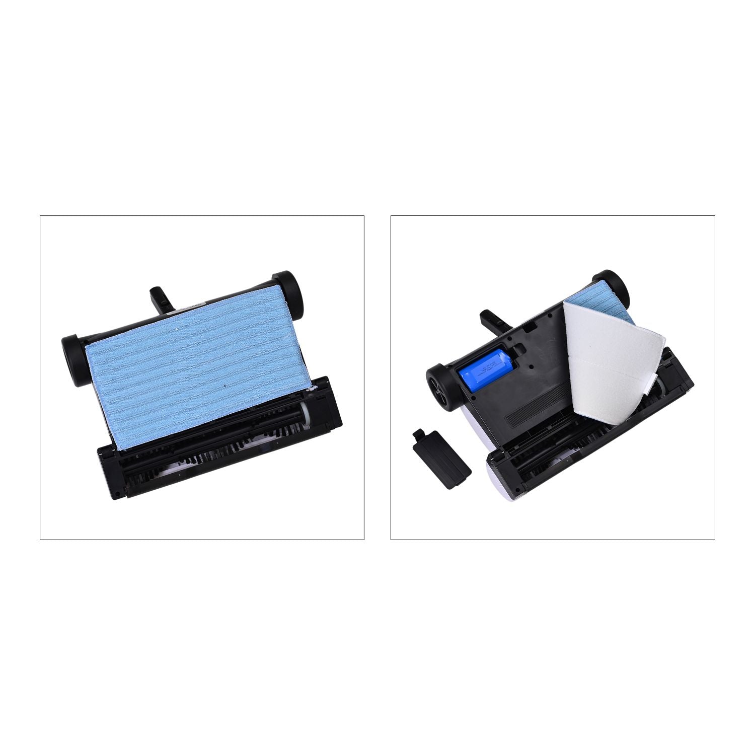 Homesmart Elektrischer Power-Sweeper mit Wischfunktion, kabellos, 2 Geschwindigkeiten, 250 ml Staubbehälter, 29x20x109 cm, Wiederaufladbar