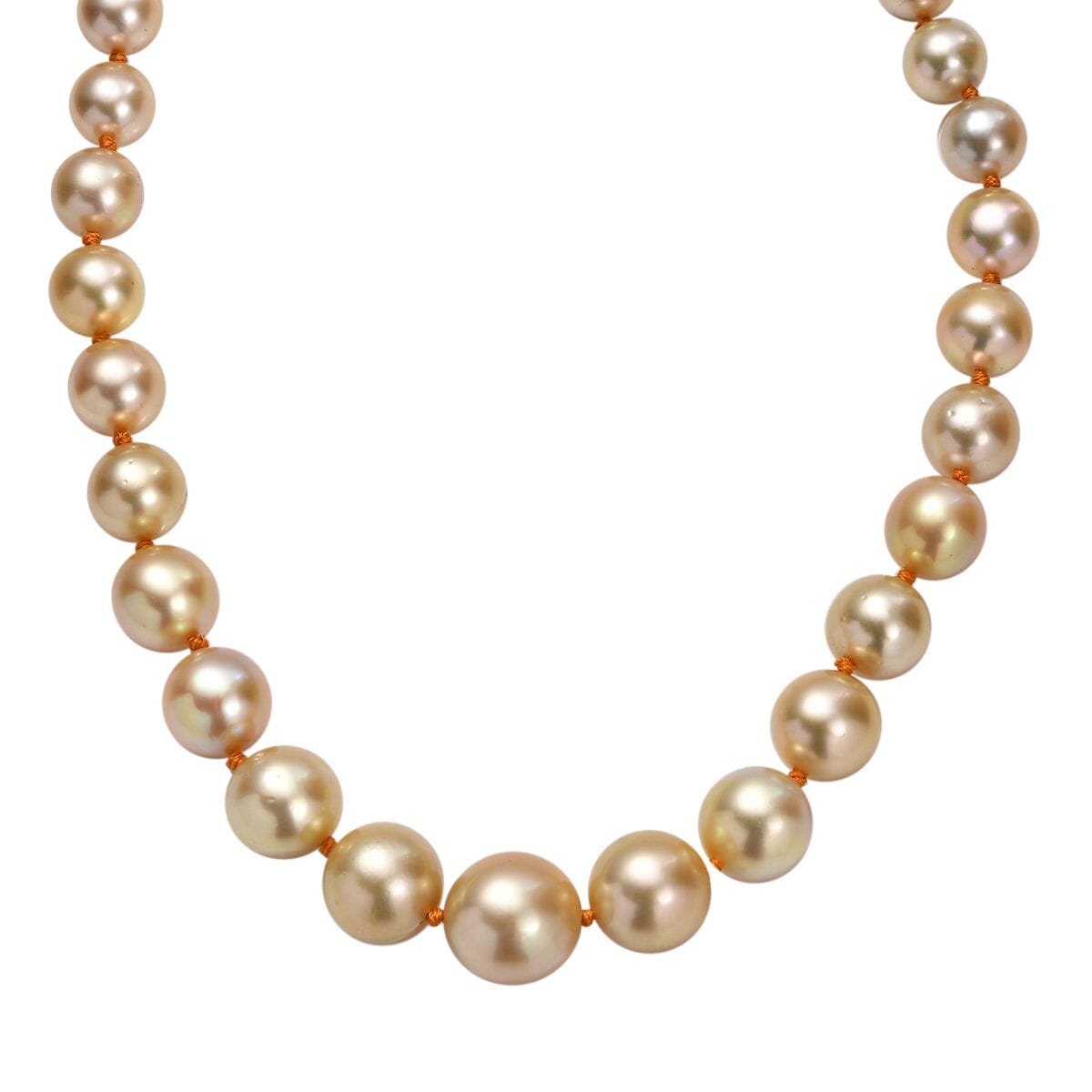 ILIANA AAAA Südsee Goldene Perle 45cm Halskette in 750 Gold