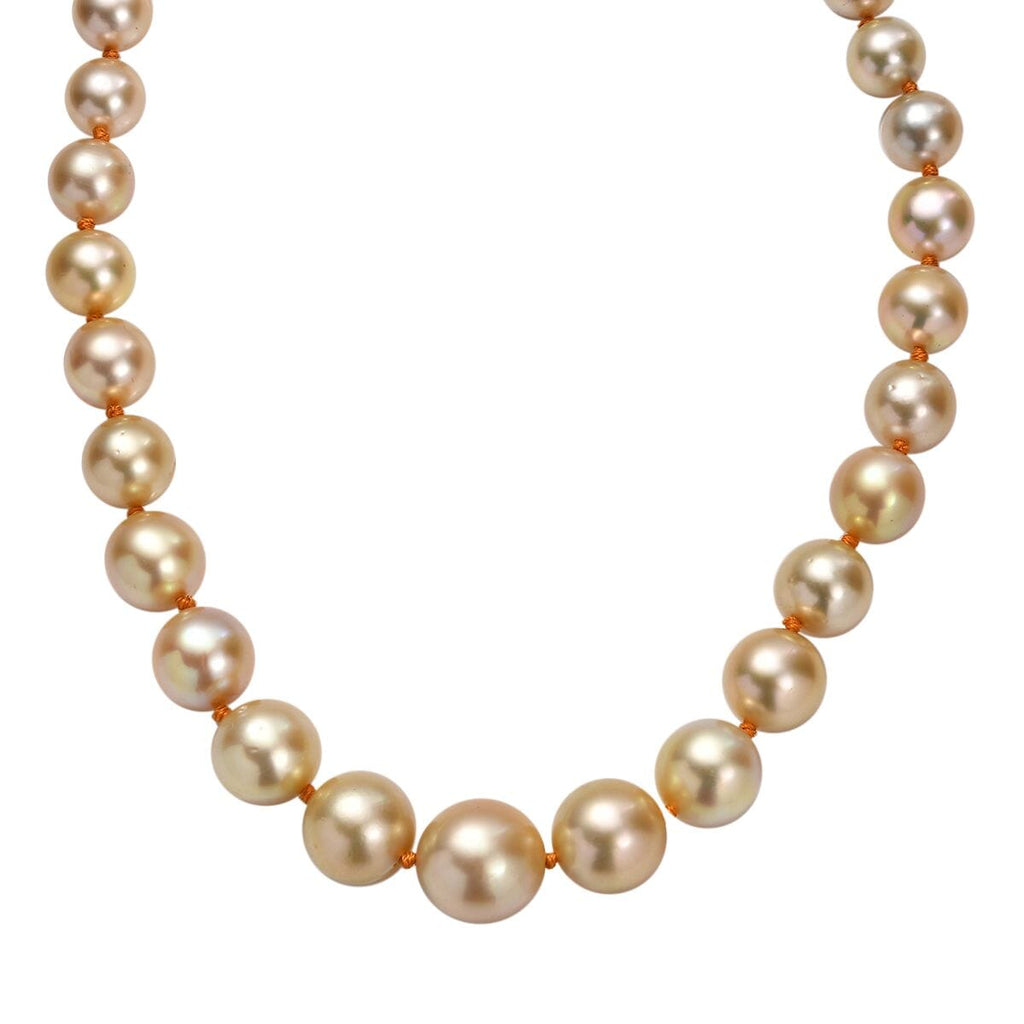 One of a Kind- ILIANA AAAA Südsee Goldene Perle Halskette ca. 45 cm 750 Gold Standard