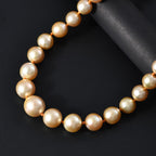 One of a Kind- ILIANA AAAA Südsee Goldene Perle Halskette ca. 45 cm 750 Gold Standard