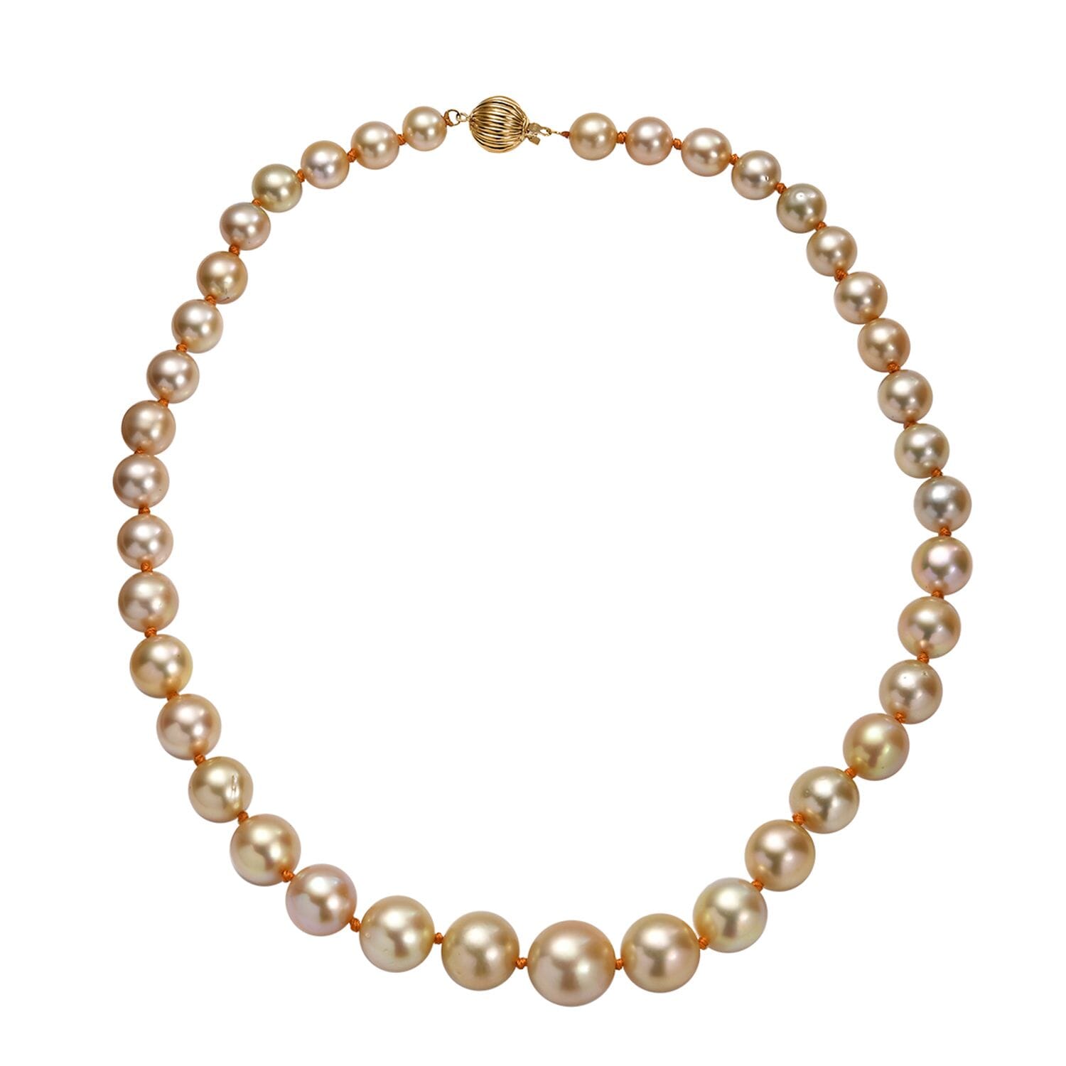 ILIANA AAAA Südsee Goldene Perle 45cm Halskette in 750 Gold