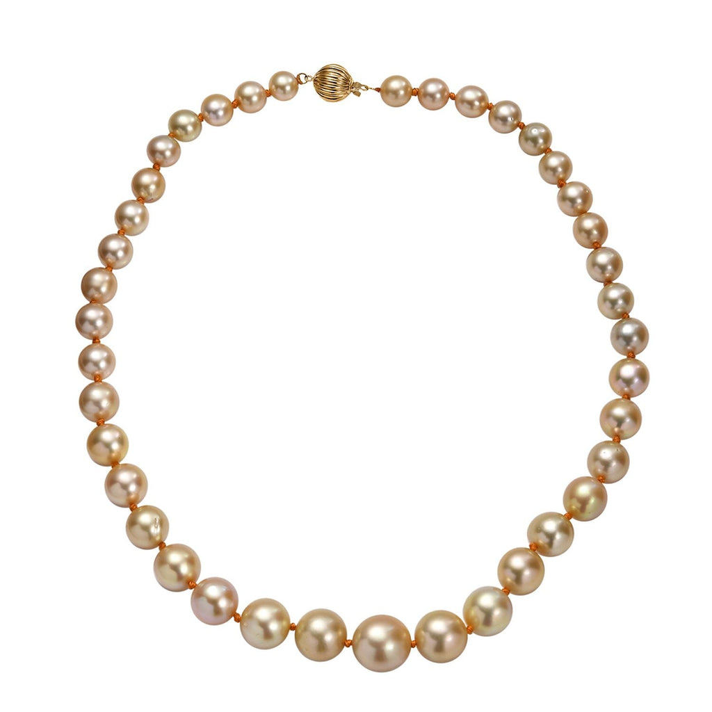 One of a Kind- ILIANA AAAA Südsee Goldene Perle Halskette ca. 45 cm 750 Gold Standard