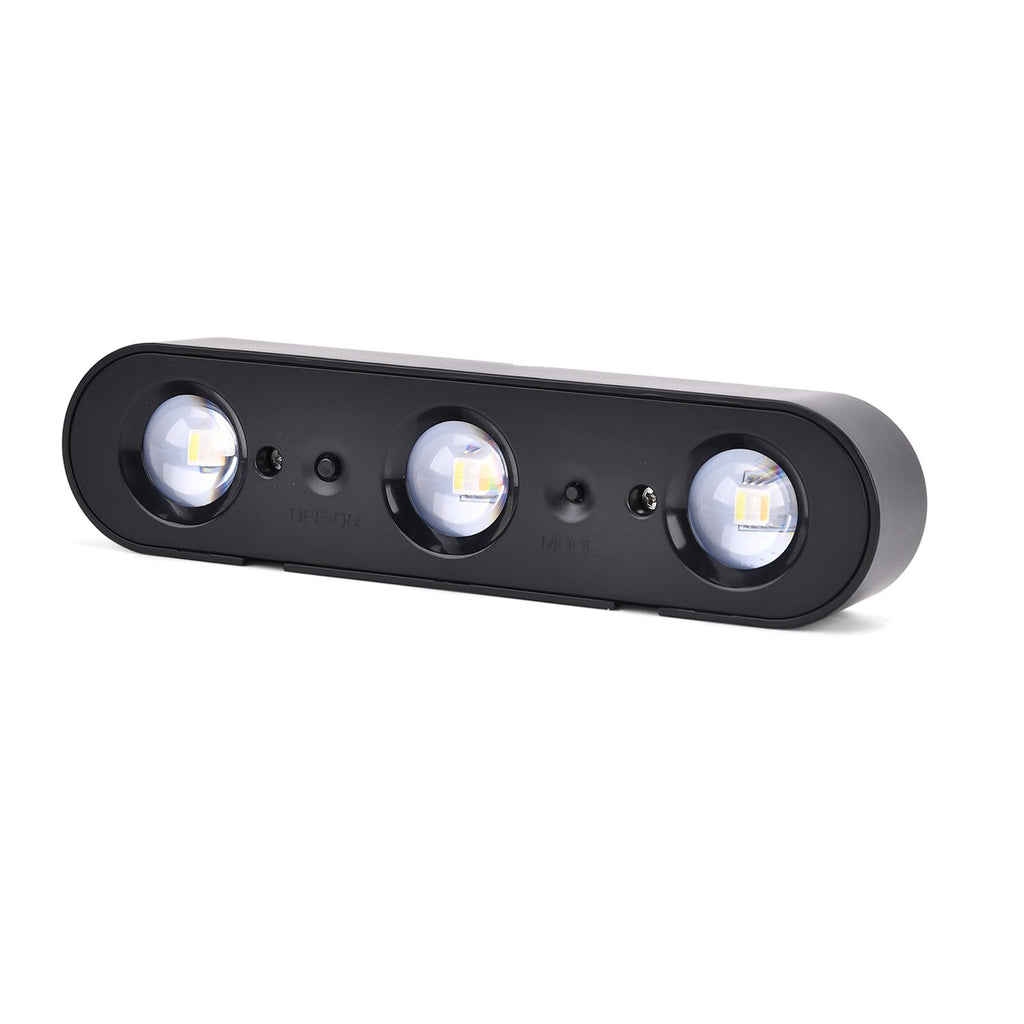Solarbetriebene LED-Wandleuchte mit Farbwechsel, 10 Lichtmodi, ca. 230x47x36 mm