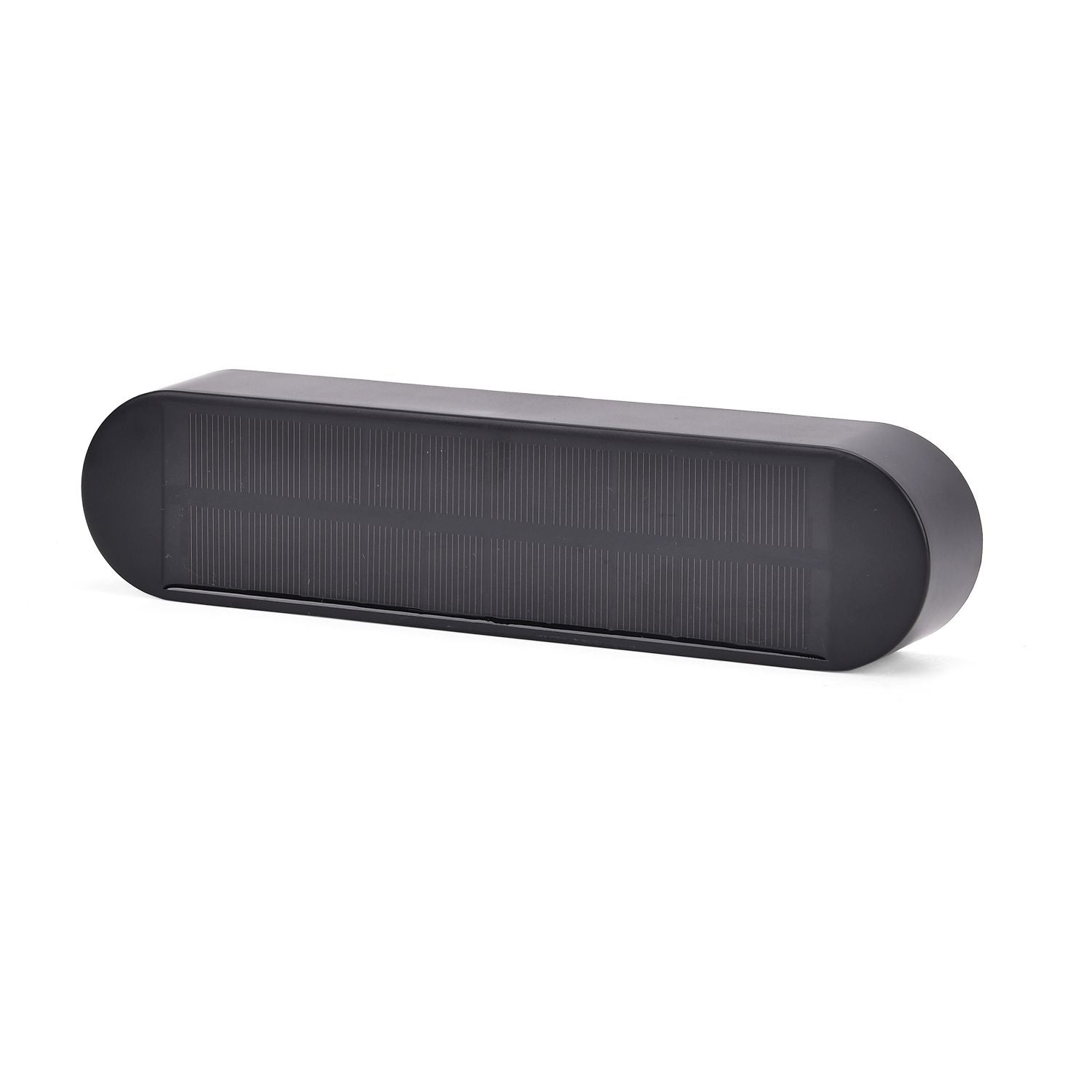Solarbetriebene LED-Wandleuchte mit Farbwechsel, 10 Lichtmodi, ca. 230x47x36 mm