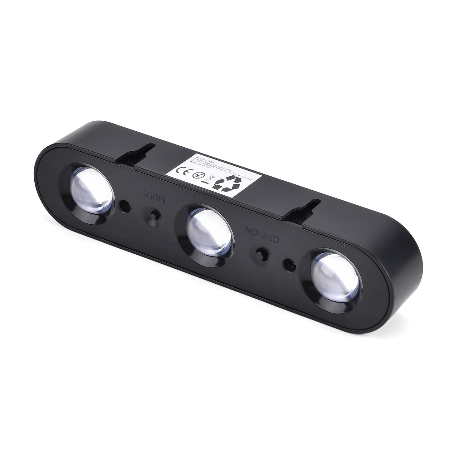 Solarbetriebene LED-Wandleuchte mit Farbwechsel, 10 Lichtmodi, ca. 230x47x36 mm