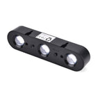 Solarbetriebene LED-Wandleuchte mit Farbwechsel, 10 Lichtmodi, ca. 230x47x36 mm
