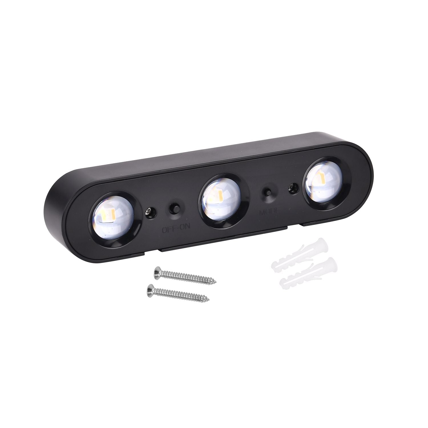 Solarbetriebene LED-Wandleuchte mit Farbwechsel, 10 Lichtmodi, ca. 230x47x36 mm