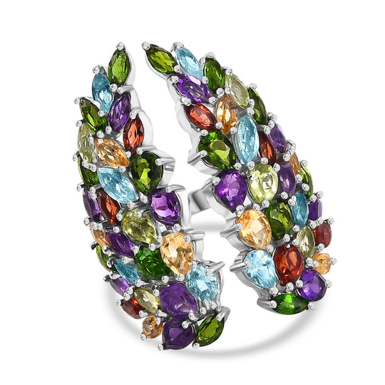 GP Amore Kollektion - Mehrfarbiger Ring, 925 Silber rhodiniert (Größe 18.00) ca. 6.97 ct