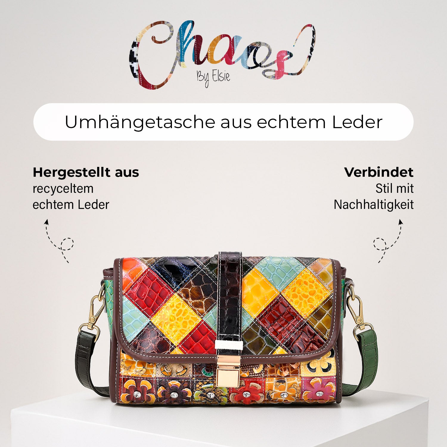 Rautenmuster mit Blume