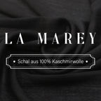 LA MAREY - Luxuriöser und weicher Schal aus 100 % Kaschmirwolle, 70 x 195 cm, Schwarz