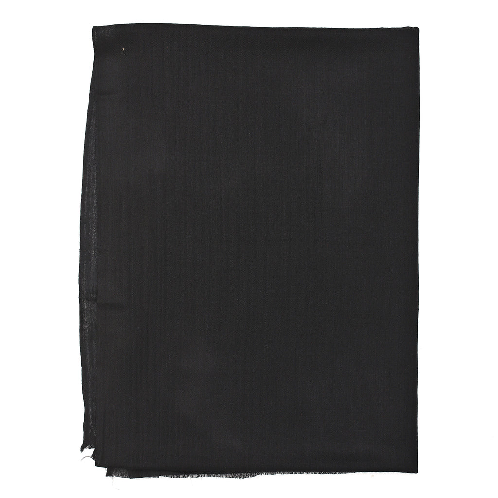 LA MAREY - Luxuriöser und weicher Schal aus 100 % Kaschmirwolle, 70 x 195 cm, Schwarz