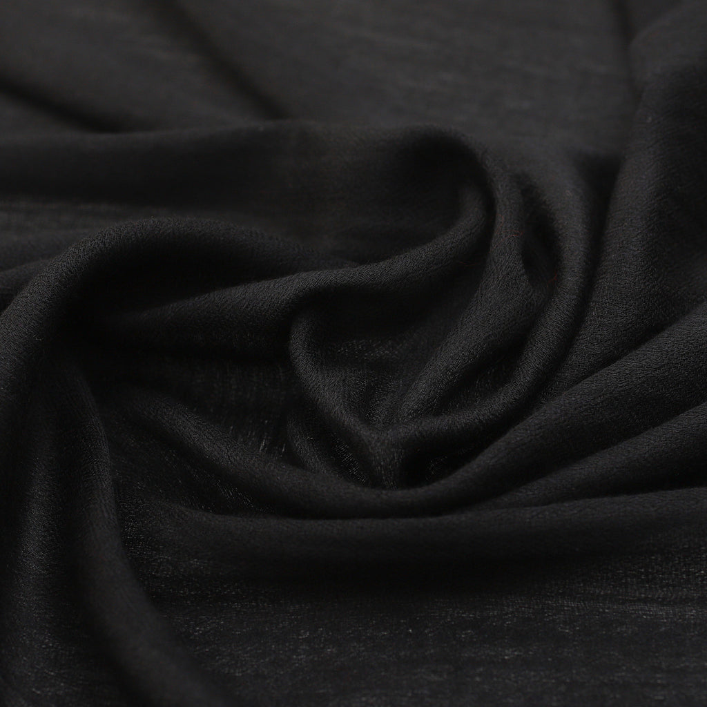 LA MAREY - Luxuriöser und weicher Schal aus 100 % Kaschmirwolle, 70 x 195 cm, Schwarz